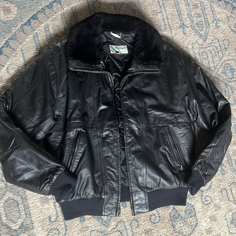 Genuine Leather Members Only Black Men’s Jacket